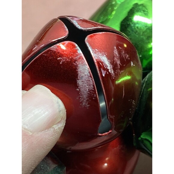 Vintage Christmas Jingle Bells Ribbons 13" Wreath Purple Gold Green Red & Silver - Picture 16 of 16